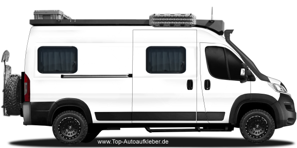 Preview: Caravanaufkleber Satz mit Vögeln auf hellem Kastenwagen - Ansicht Farbauswahl