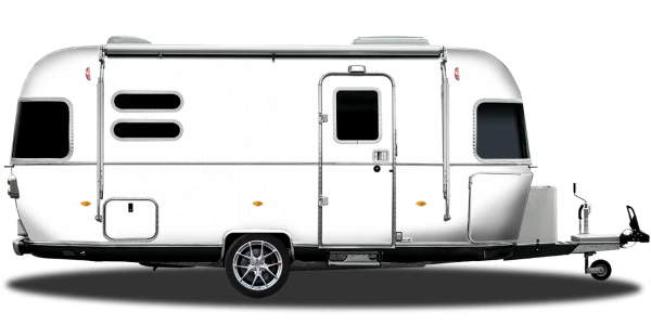 Wohnmobilaufkleber Golden Gate Bridge auf hellem Wohnwagen - Ansicht Farbauswahl