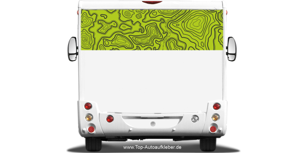 Preview: Dekor Wohnmobil Aufkleber Höhenlinien