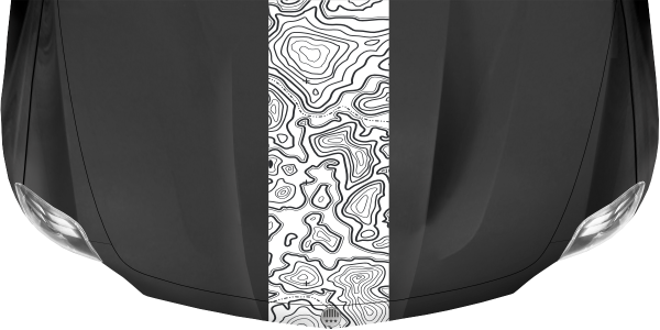 Preview: Dekor Wohnmobil Aufkleber Höhenlinien