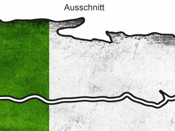 Sticker Die Flagge Italiens - Ansicht Ausschnitt