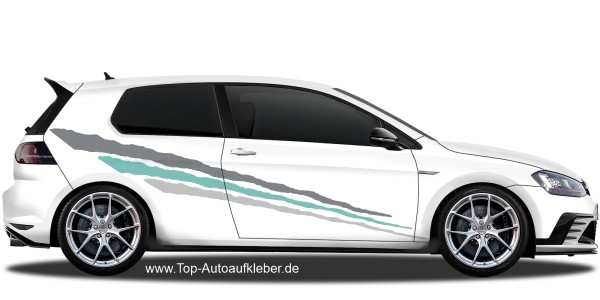 Streifendekor dreifarbig als Autoaufkleber