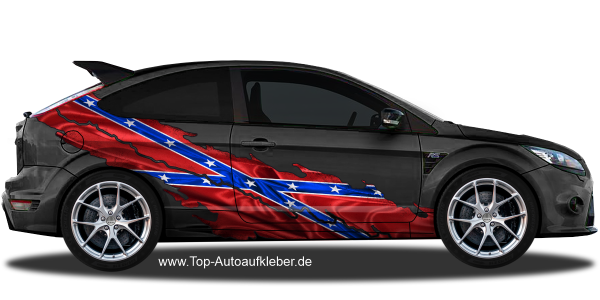 Preview: Autoaufkleber Die Flagge der Konföderierten Staaten von Amerika | Autoaufkleber Set für beide Fahrzeugseiten Preview: Autoaufkleber Die Flagge der Konföderierten Staaten von Amerika | Autoaufkleber Set für beide Fahrzeugseiten