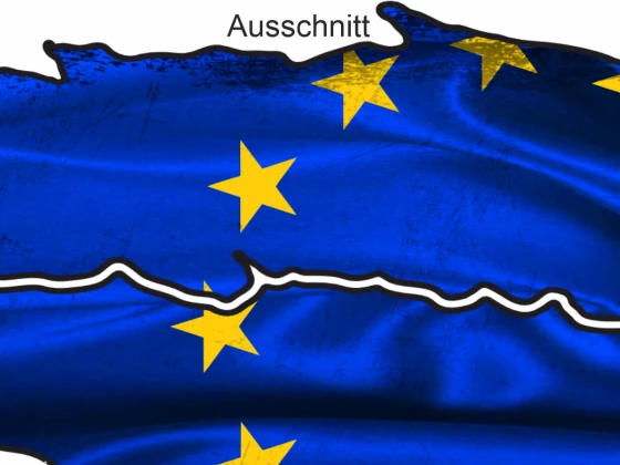 Autoaufkleber die europäische Flagge - Ansicht Ausschnitt