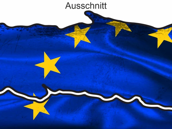 Aufkleber die Flagge Europas - Ansicht Ausschnitt