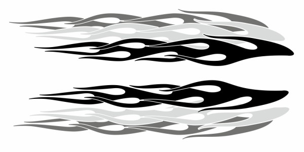 Preview: Flammen Design Auto Seitenaufkleber | Set für beide Fahrzeugseiten Preview: Flammen Design Auto Seitenaufkleber | Set für beide Fahrzeugseiten