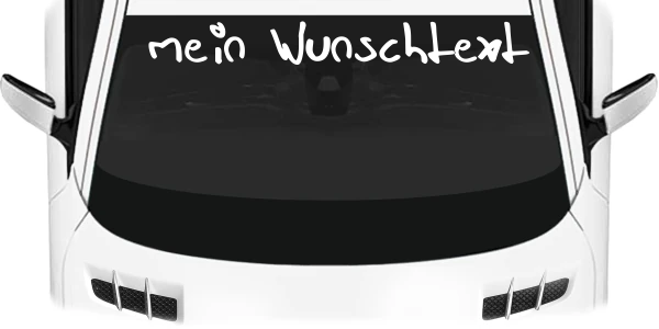Heckscheibenaufkleber Wunschtext | 12