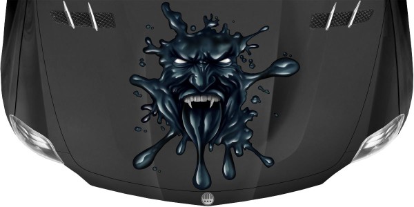 Preview: Haubenaufkleber Black Devil