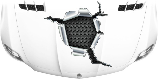 Autodesign mit aufgebogenem Blech