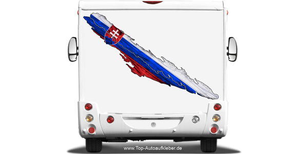 Preview: Heckaufkleber Fahne der Slowakei