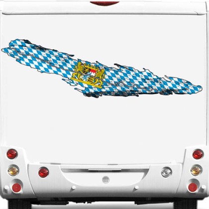 Auto Aufkleber Freistaat Bayern Löwen Wappen Rauten Fahne Flagge