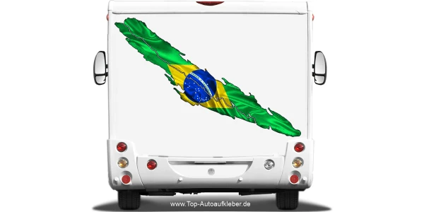 Heckaufkleber Fahne von Brasilien auf dem Heck