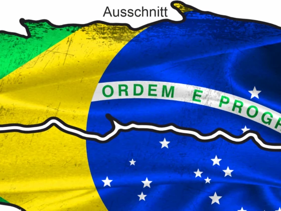 Heckaufkleber Fahne von Brasilien - Ansicht Ausschnitt