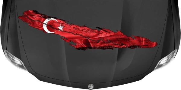 Heckaufkleber Fahne von der Türkei