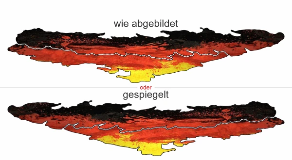 Fahne von Deutschland - Ansicht Ausrichtung