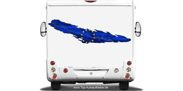 Europa Fahne Wohnmobil Aufkleber