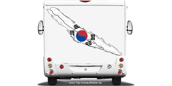 Heckaufkleber Fahne von Südkorea auf dem Heck