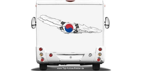 Südkorea Fahne Wohnmobil Aufkleber