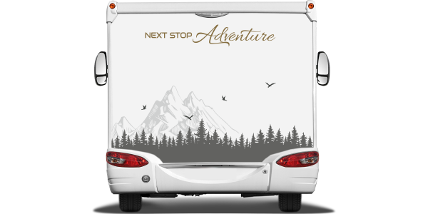 Heckaufkleber NEXT STOP Adventure