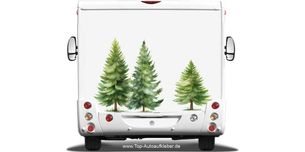 Heckaufkleber Set Tannen