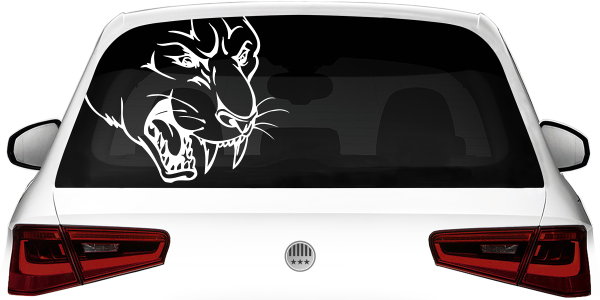 Preview: Heckscheibenaufkleber Tiger Kopf