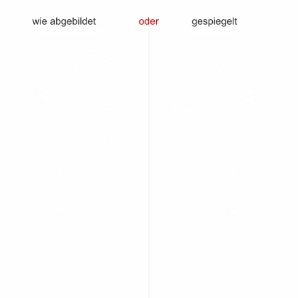 Aufkleber für die Heckscheibe mit blumigem Dekor - Ansicht Ausrichtung und Farbauswahl