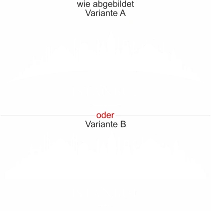 Istanbuler Skyline als Aufkleber für die Heckscheibe - Ansicht Ausrichtung mit Farbauswahl und Variante