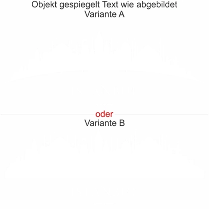 Istanbuler Skyline als Aufkleber für die Heckscheibe - Ansicht Ausrichtung mit Farbauswahl und Variante