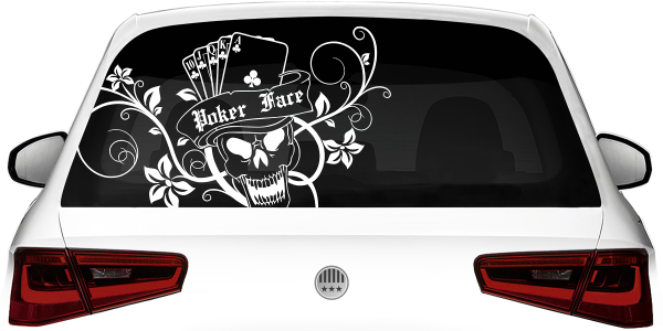 Preview: Heckscheibendekor Poker Face