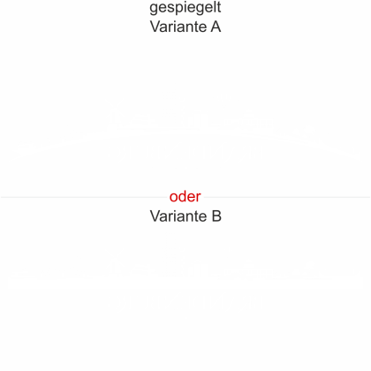 Preview: Heckscheibenaufkleber Skyline Brandenburg - gespiegelt - Ansicht Farbauswahl - Varianten A und B