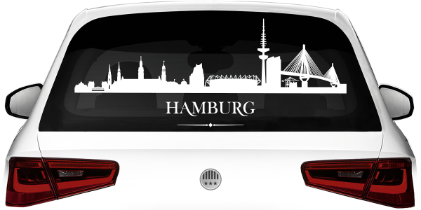 Preview: Heckscheibenaufkleber Hamburg Preview: Heckscheibenaufkleber Hamburg