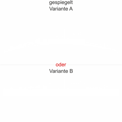 Preview: Heckscheibenaufkleber Skyline Mecklenburg-Vorpommern - gespiegelt - Ansicht Farbauswahl - Varianten A und B