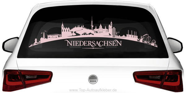 Heckscheibenaufkleber Skyline Niedersachsen
