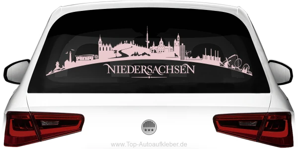 Heckscheibenaufkleber Skyline Niedersachsen