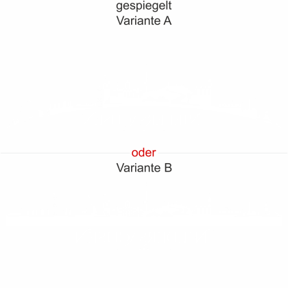 Preview: Heckscheibenaufkleber Skyline Niedersachsen - gespiegelt - Ansicht Farbauswahl - Varianten A und B