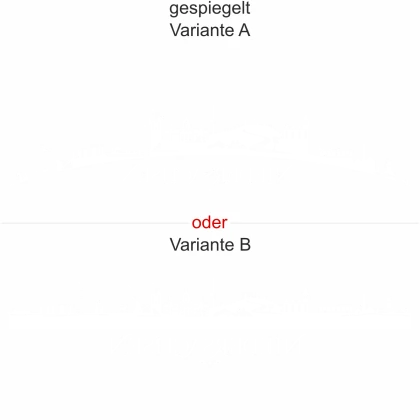 Heckscheibenaufkleber Skyline Niedersachsen - gespiegelt - Ansicht Farbauswahl - Varianten A und B