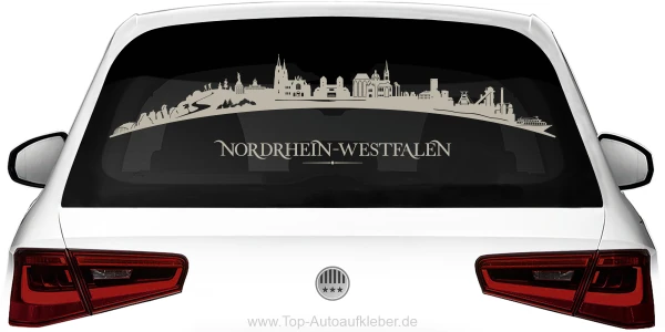 Heckscheibenaufkleber Skyline Nordrhein-Westfalen