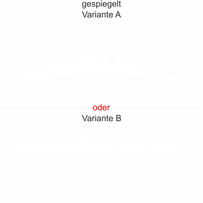 Preview: Heckscheibenaufkleber Skyline Ostfriesland - gespiegelt - Ansicht Farbauswahl - Varianten A und B