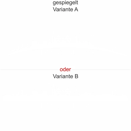 Heckscheibenaufkleber Skyline Ostfriesland - gespiegelt - Ansicht Farbauswahl - Varianten A und B