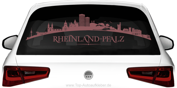 Heckscheibenaufkleber Skyline Rheinland-Pfalz