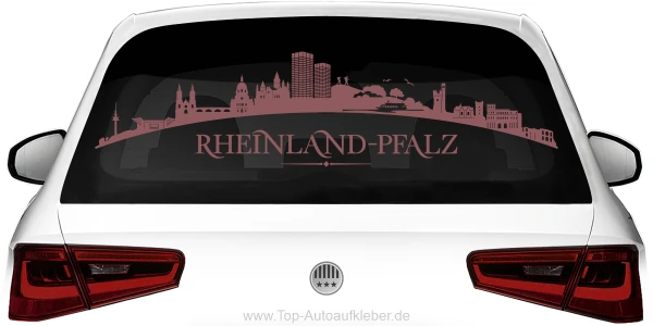 Heckscheibenaufkleber Skyline Rheinland-Pfalz