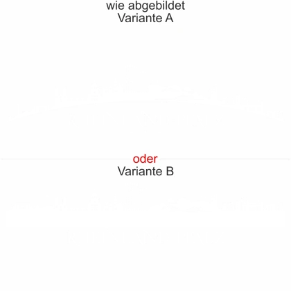 Heckscheibenaufkleber Skyline Rheinland-Pfalz - wie abgebildet - Ansicht Farbauswahl - Varianten A und B