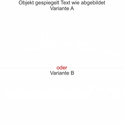 Heckscheibenaufkleber Skyline Saarland - gespiegelt - Text wie abgebildet - Ansicht Farbauswahl - Varianten A und B