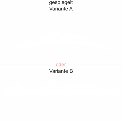 Preview: Heckscheibenaufkleber Skyline Sachsen-Anhalt - gespiegelt - Ansicht Farbauswahl - Varianten A und B