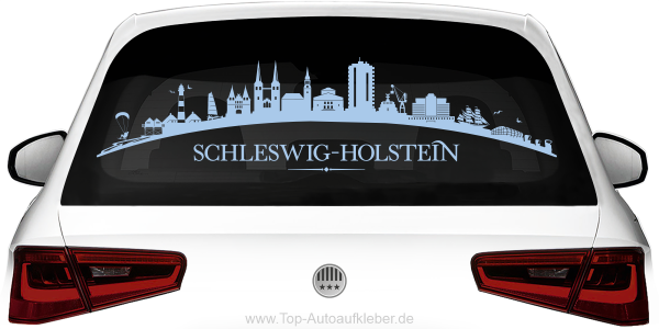 Heckscheibenaufkleber Skyline Schleswig-Holstein