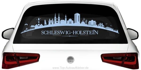Heckscheibenaufkleber Skyline Schleswig-Holstein