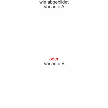 Preview: Heckscheibenaufkleber Skyline Schleswig-Holstein - wie abgebildet - Ansicht Farbauswahl - Varianten A und B