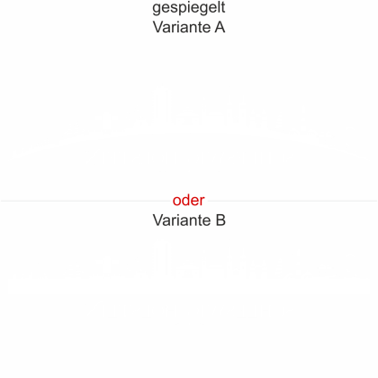 Preview: Heckscheibenaufkleber Skyline Schleswig-Holstein - gespiegelt - Ansicht Farbauswahl - Varianten A und B