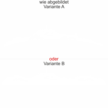 Preview: Heckscheibenaufkleber Skyline Schwarzwald - wie abgebildet - Ansicht Farbauswahl - Varianten A und B