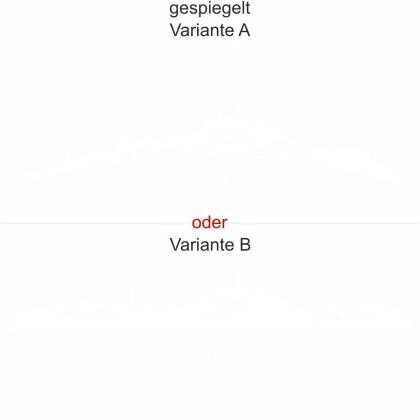 Heckscheibenaufkleber Skyline Schwarzwald - gespiegelt - Ansicht Farbauswahl - Varianten A und B